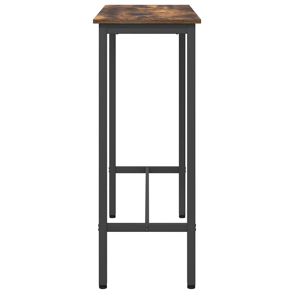 Table Smoked Oak 100 x 40 x 100.5 cm Engineered Wood and Steel