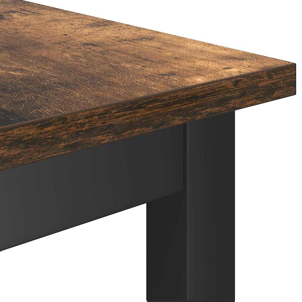 Dining Bench Smoked Oak 100 x 32.5 x 48.5 cm