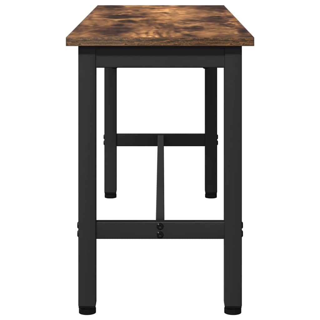 Dining Bench 2 pcs Smoked Oak 100 x 32.5 x 48.5 cm