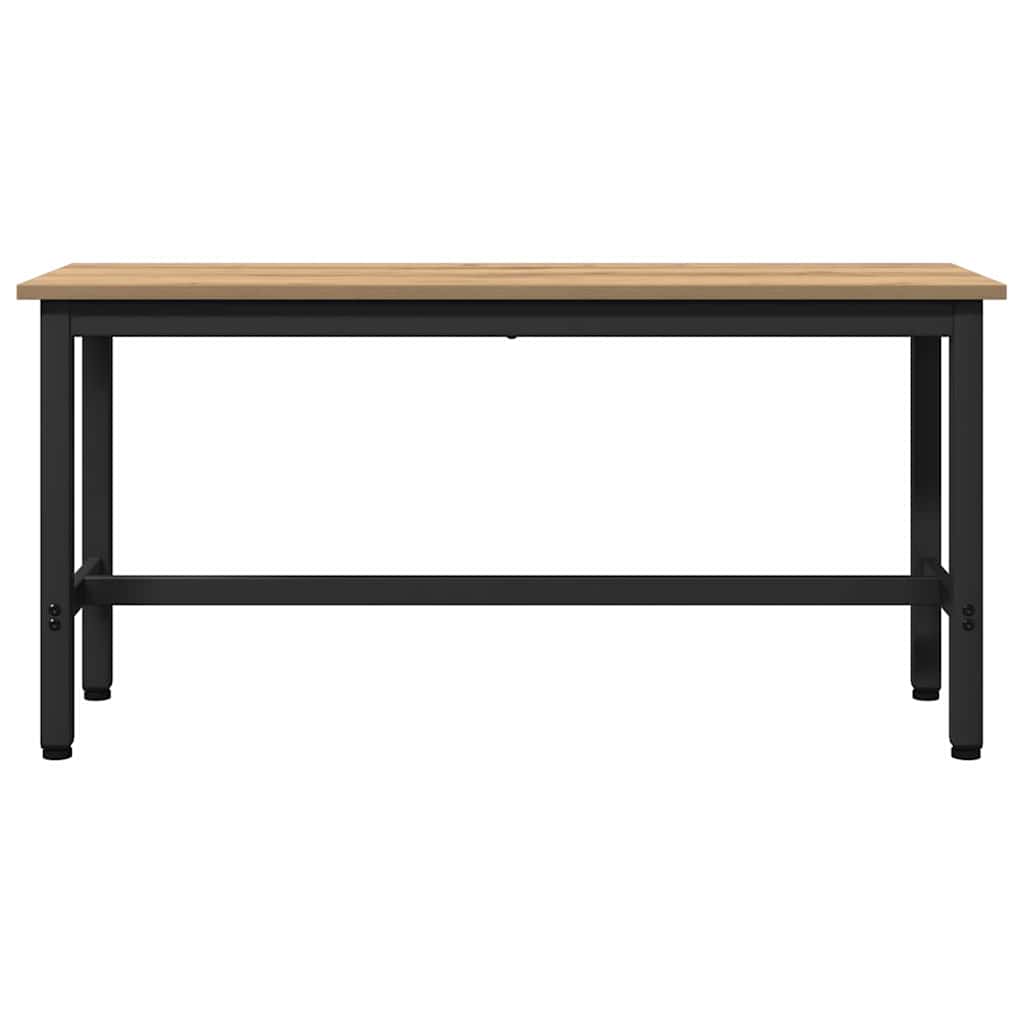 Dining Bench 100 x 32.5 x 48.5 cm Engineered Wood and Steel