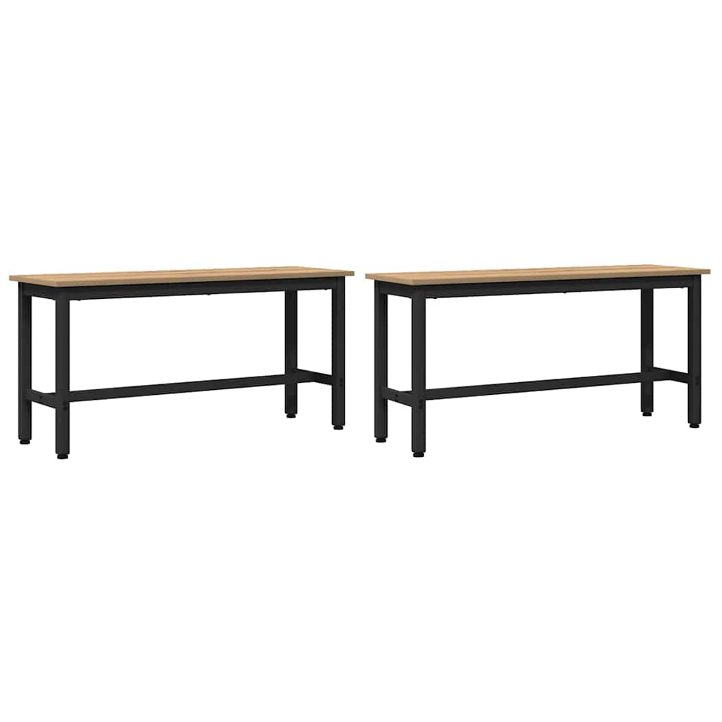 Dining Bench 100 x 32.5 x 48.5 cm 2 pcs