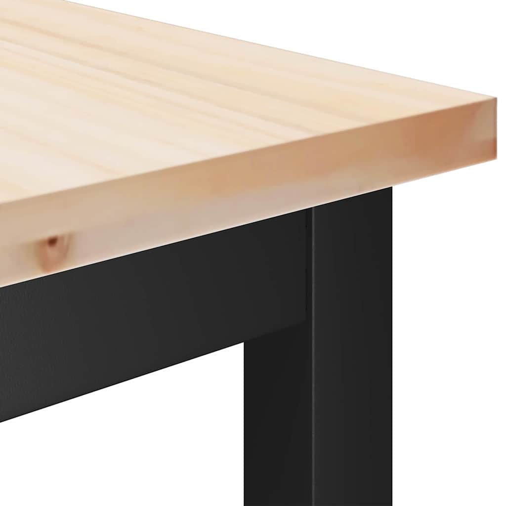 Dining Bench Natural 100 x 32.5 x 49 cm Solid pine wood