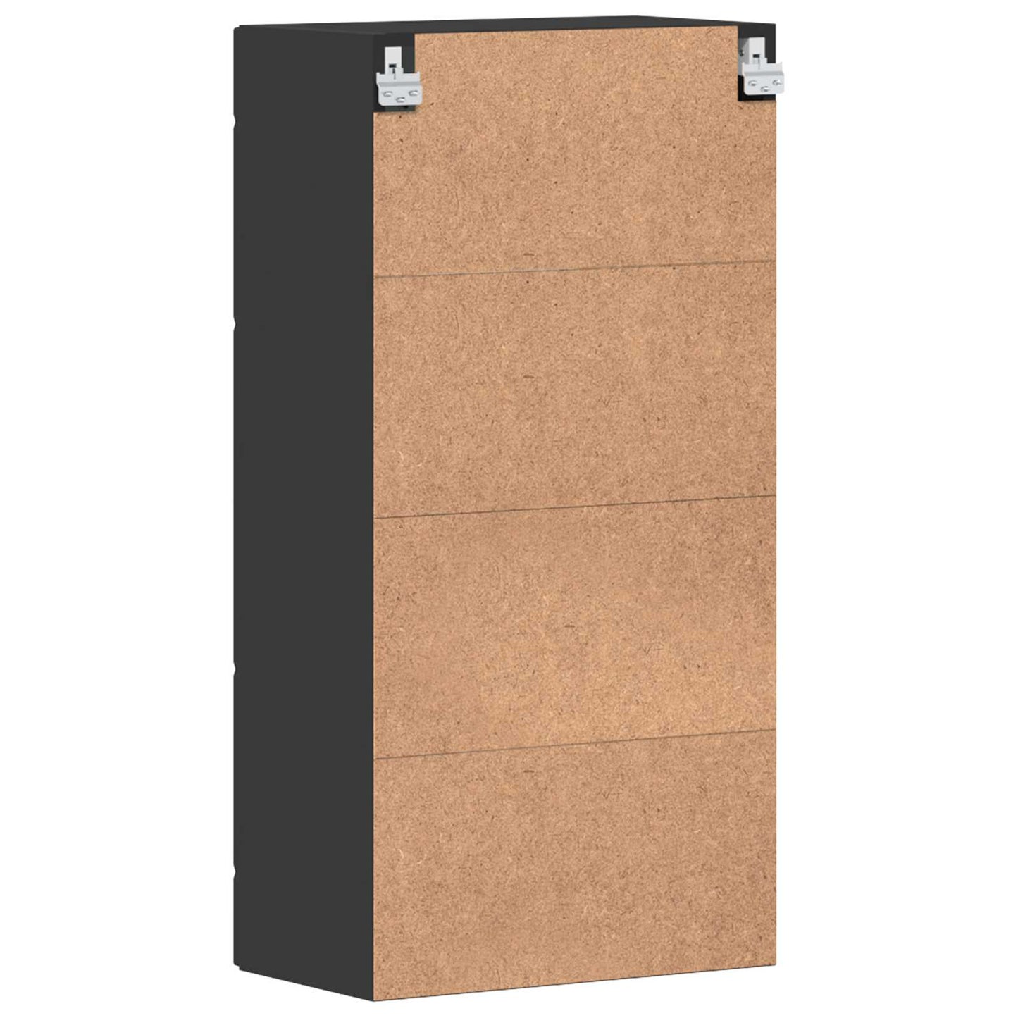Wooden Cabinet Black Engineered Wood