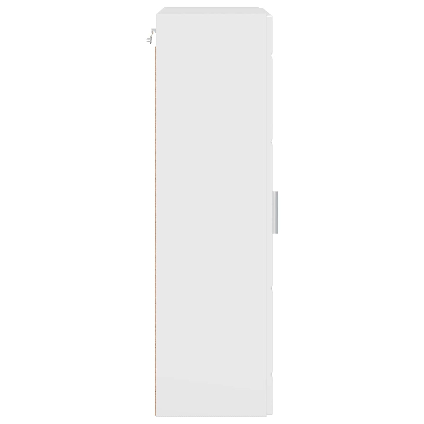 Wooden Cabinet High Gloss White Engineered Wood