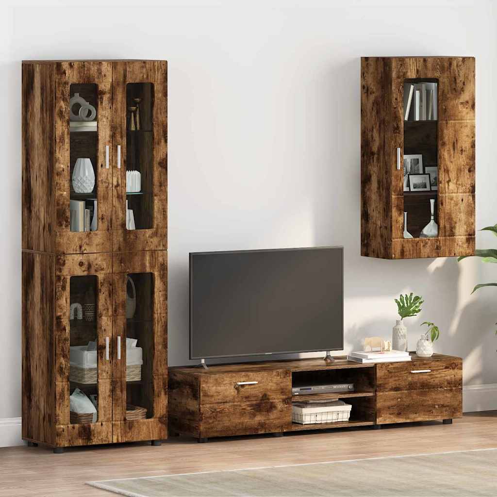Wooden Cabinet Smoked Oak 50 x 29 x 100 cm Engineered Wood