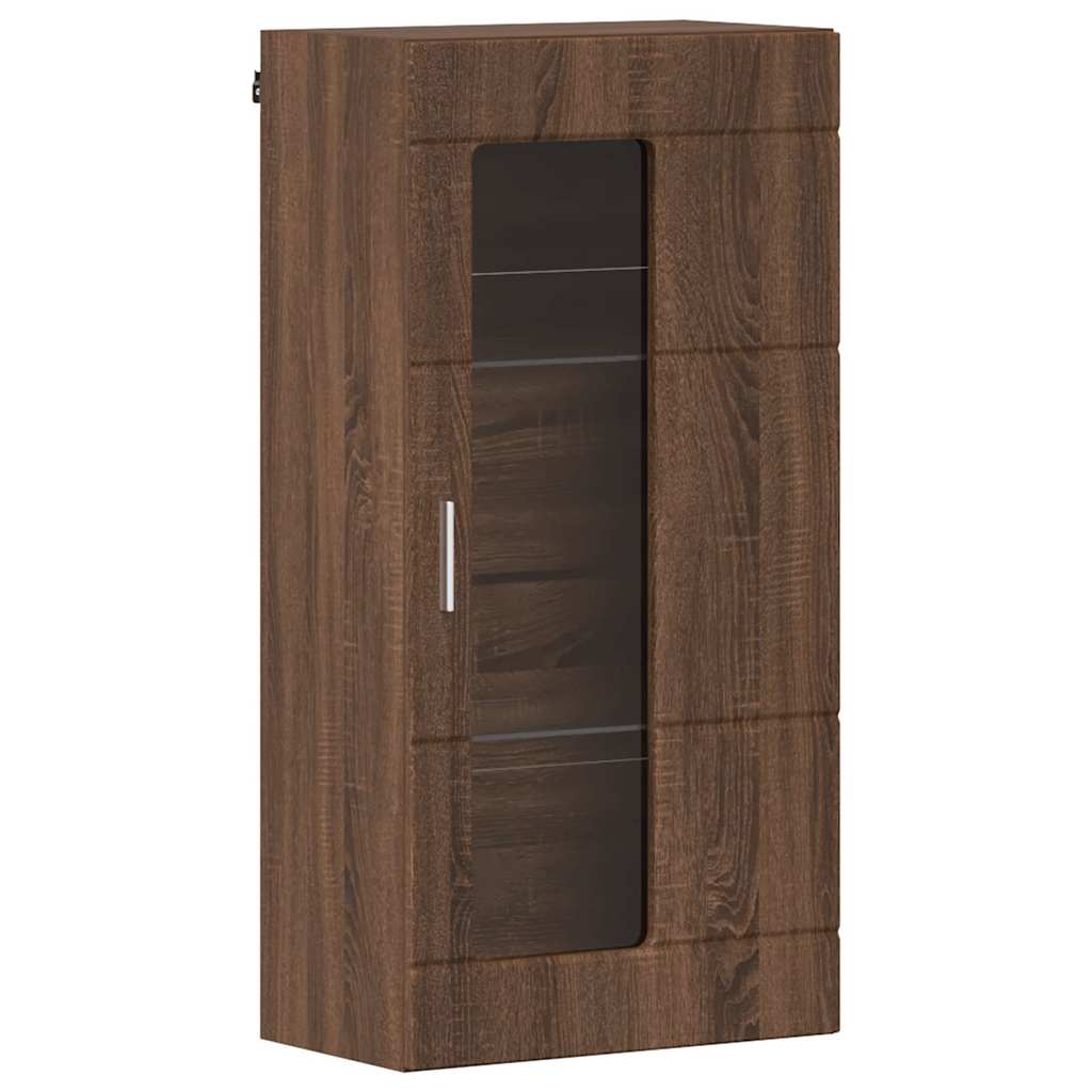 Wooden Cabinet Brown Oak Engineered Wood