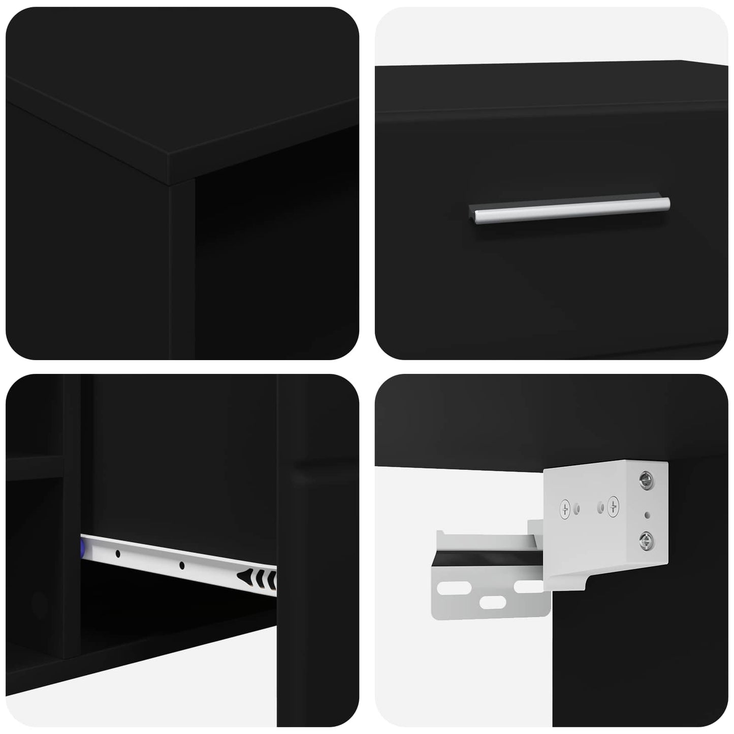 Wooden Cabinet Black 150 x 39 x 30 cm Engineered Wood