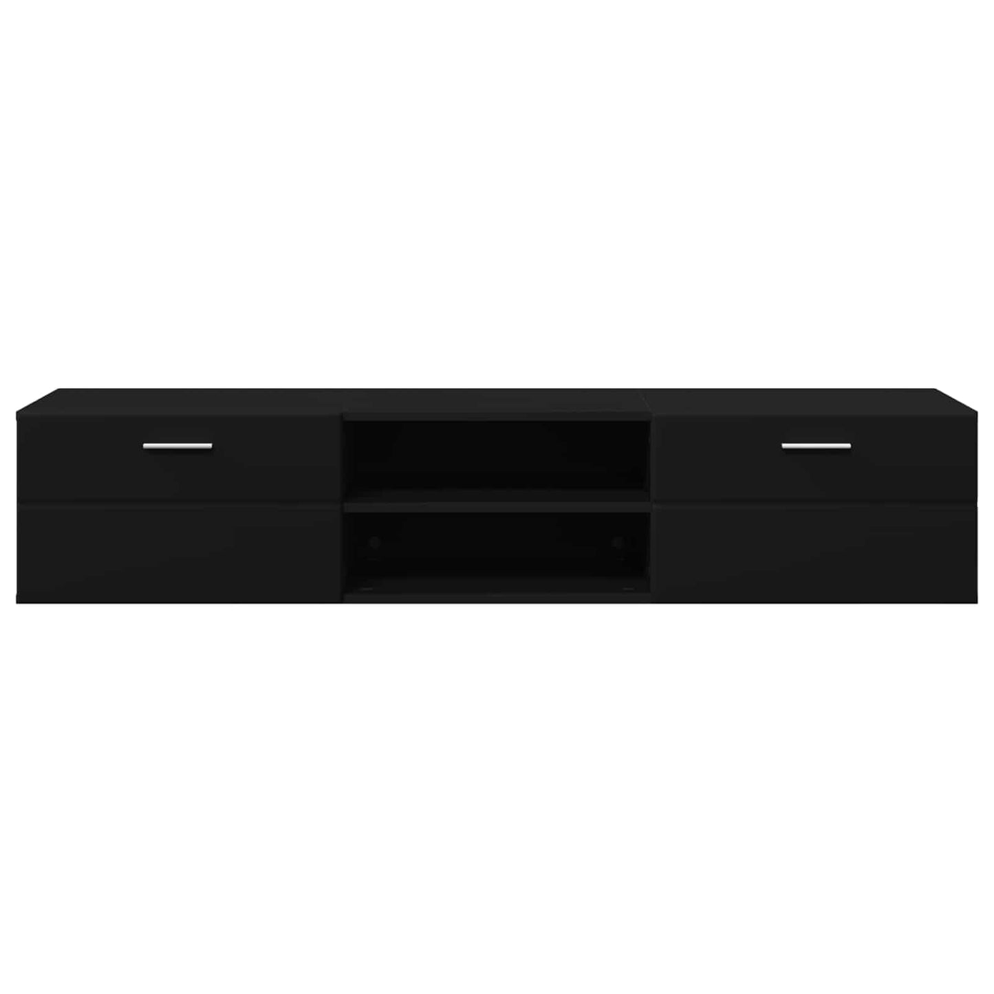 Wooden Cabinet Black 150 x 39 x 30 cm Engineered Wood