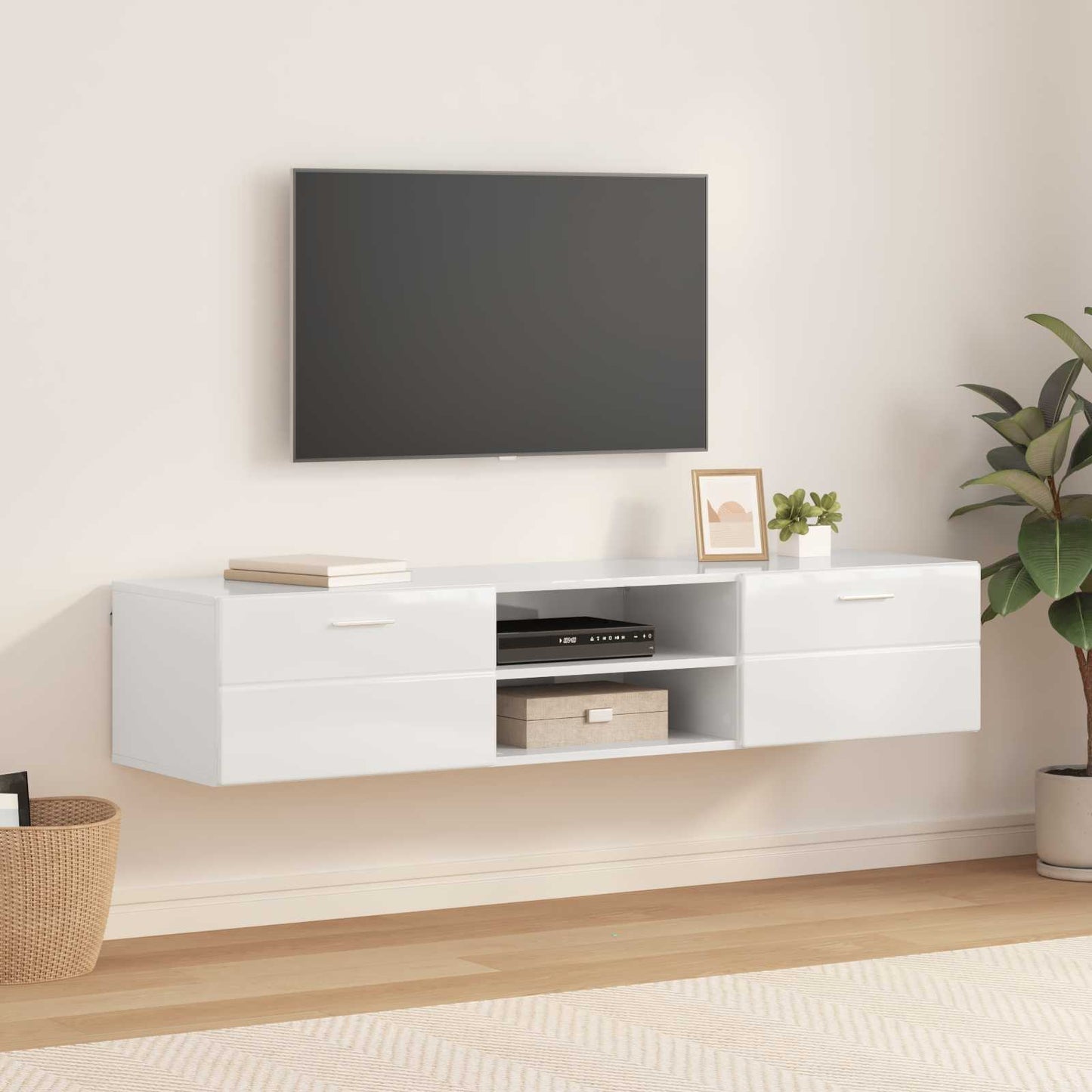 Wooden Cabinet Concrete Grey 150 x 39 x 30 cm Engineered Wood