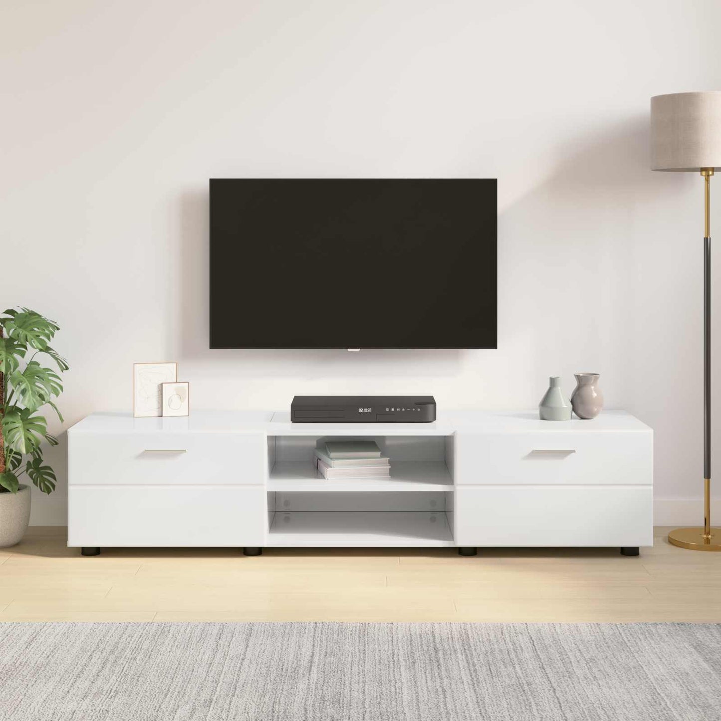 Wooden Cabinet Concrete Grey 150 x 39 x 30 cm Engineered Wood
