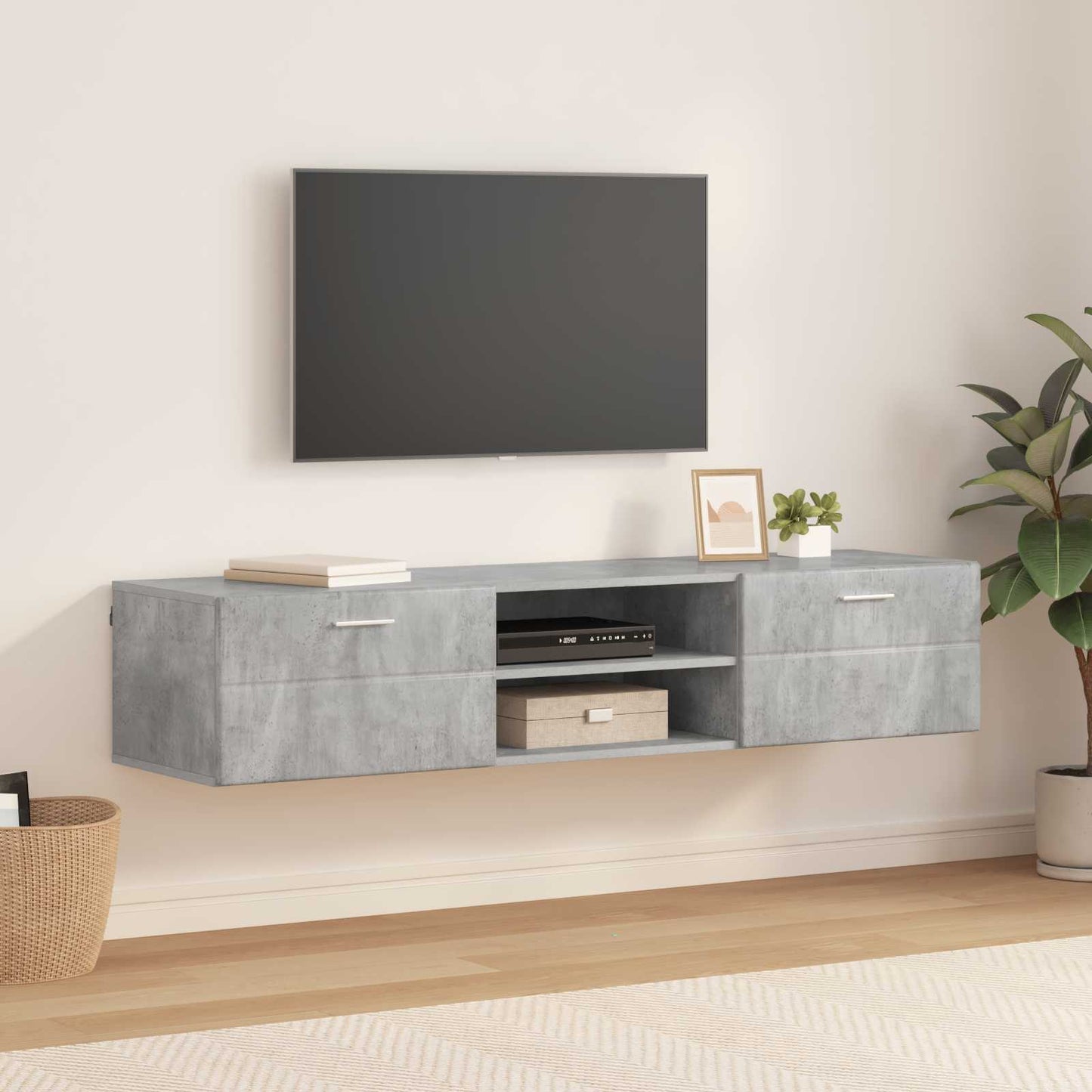 Wooden Cabinet with Drawer High Gloss White 150 x 39 x 30 cm