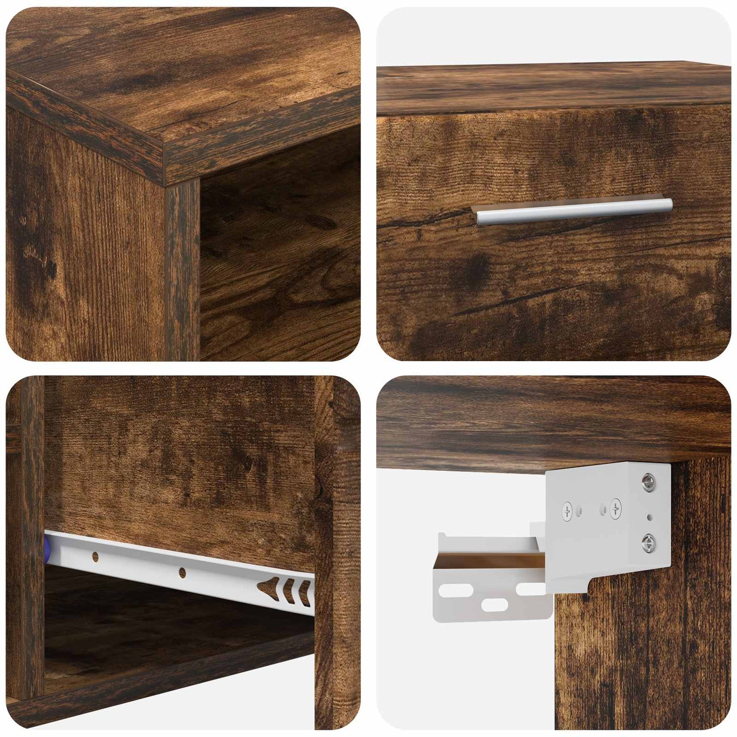 Wooden Cabinet Smoked Oak 150 x 39 x 30 cm Engineered Wood