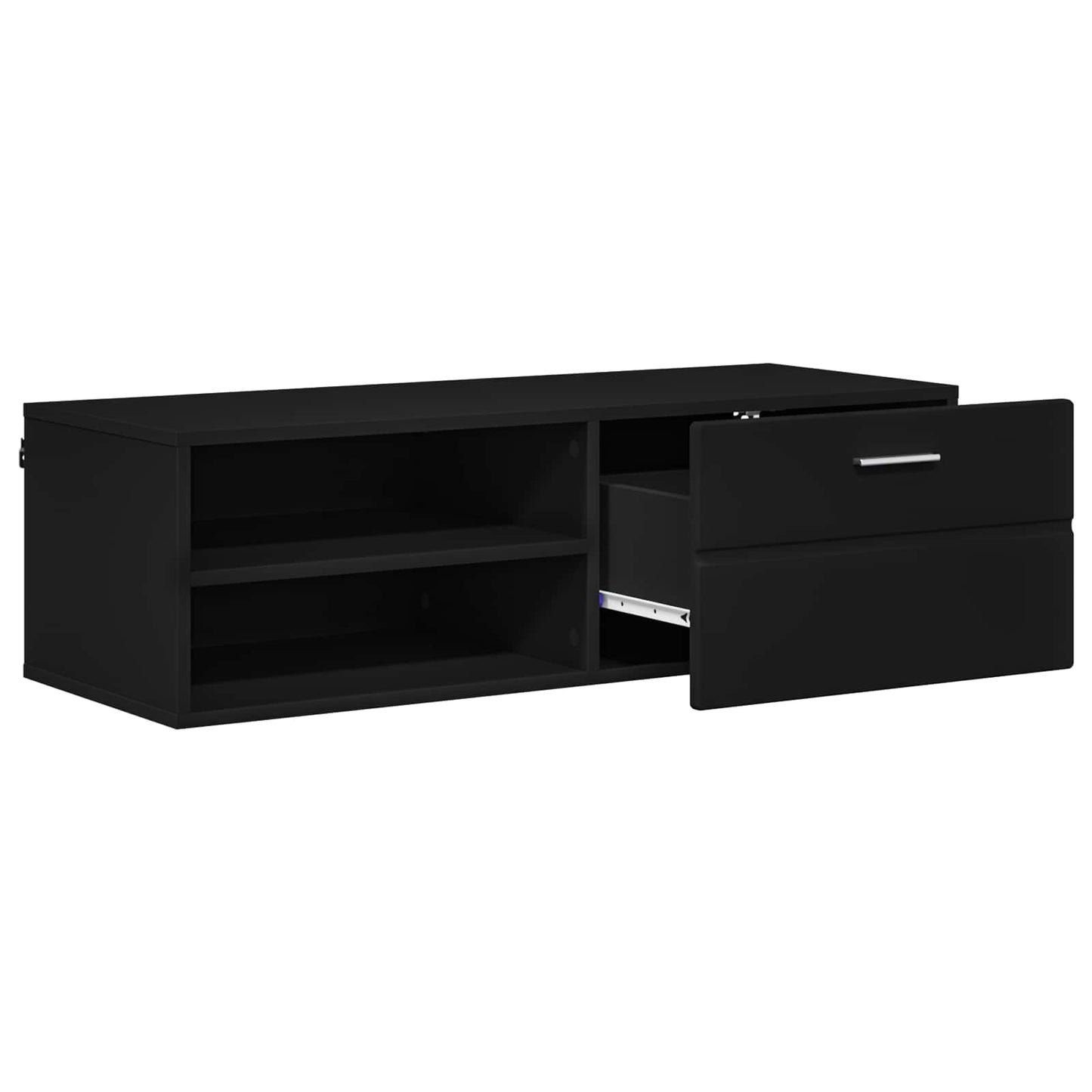 Wooden Cabinet Black 100.5 x 39 x 30 cm Engineered Wood