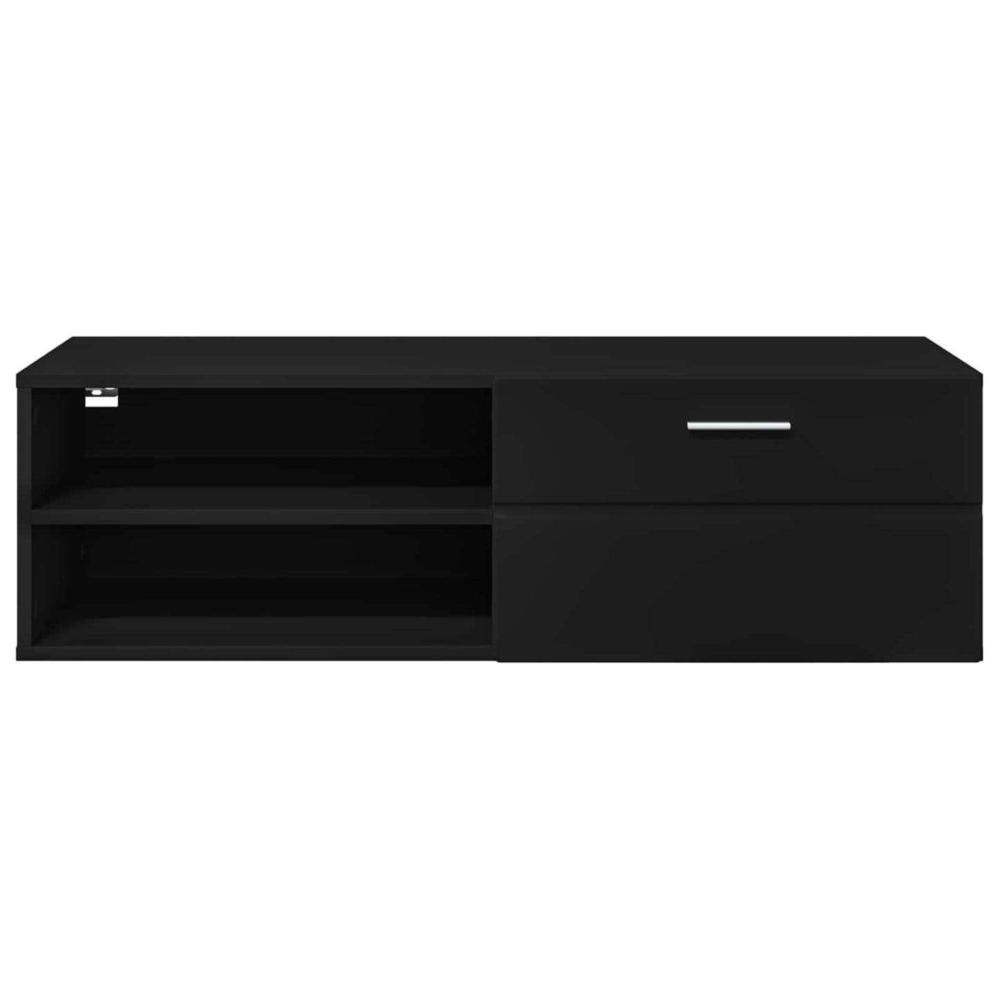 Wooden Cabinet Black 100.5 x 39 x 30 cm Engineered Wood