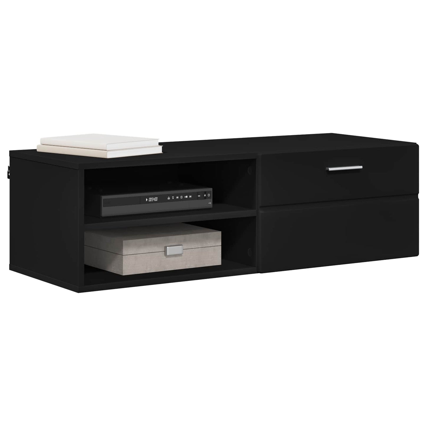 Wooden Cabinet Black 100.5 x 39 x 30 cm Engineered Wood