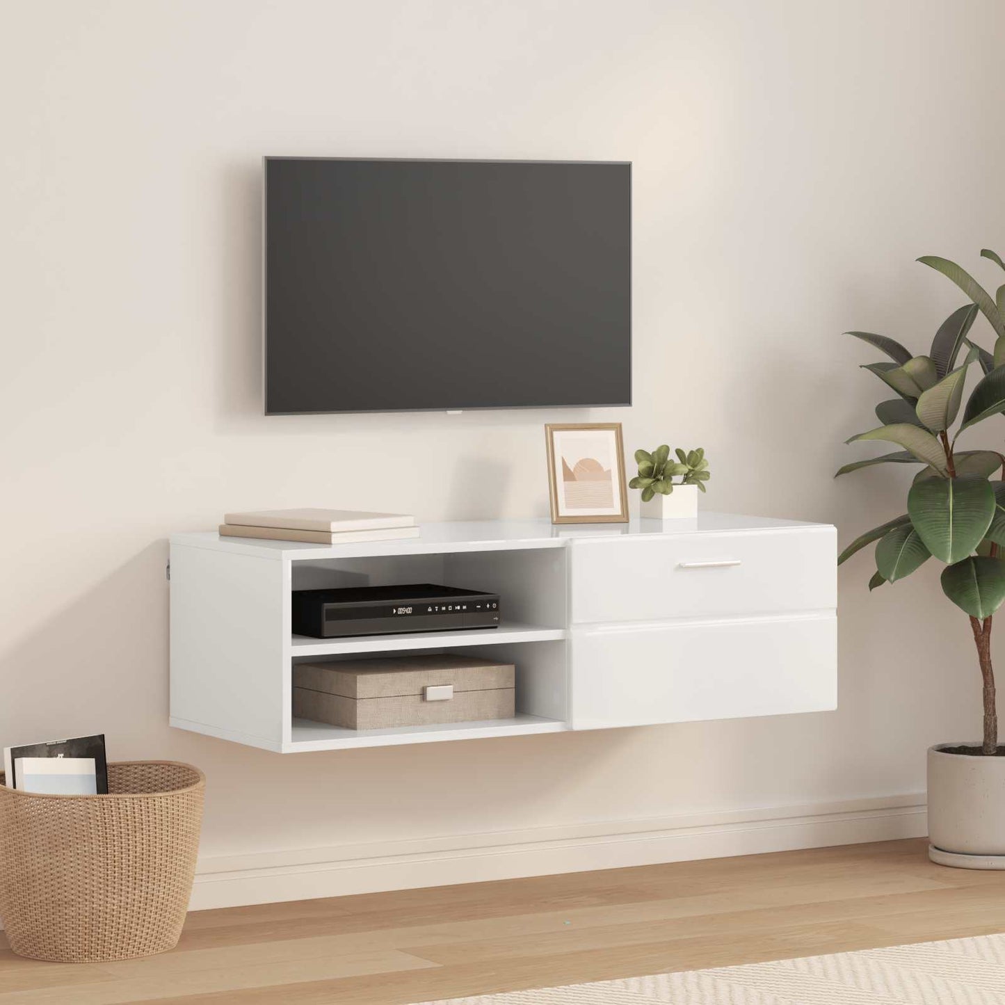 Wooden Cabinet Concrete Grey 100.5 x 39 x 30 cm Engineered Wood
