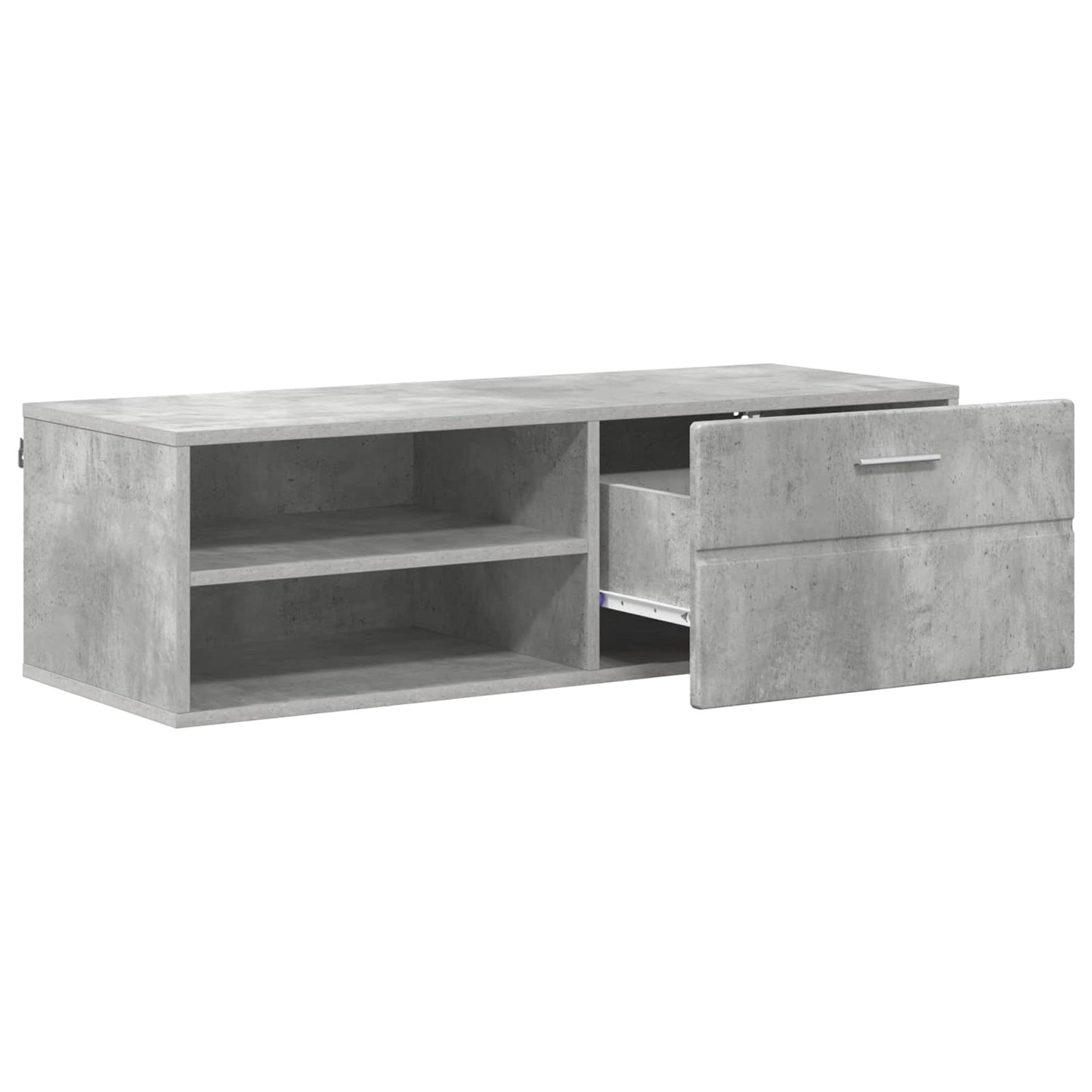 Wooden Cabinet with Drawer High Gloss White 100.5 x 39 x 30 cm