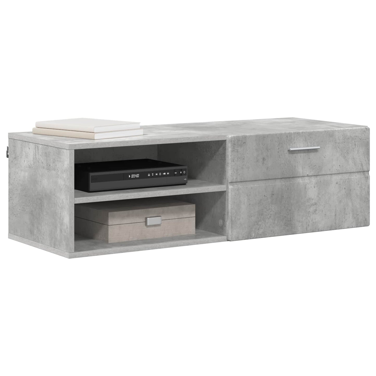 Wooden Cabinet with Drawer High Gloss White 100.5 x 39 x 30 cm