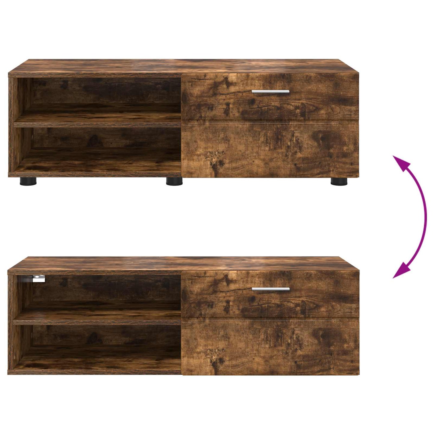 Wooden Cabinet Smoked Oak 100.5 x 39 x 30 cm Engineered Wood