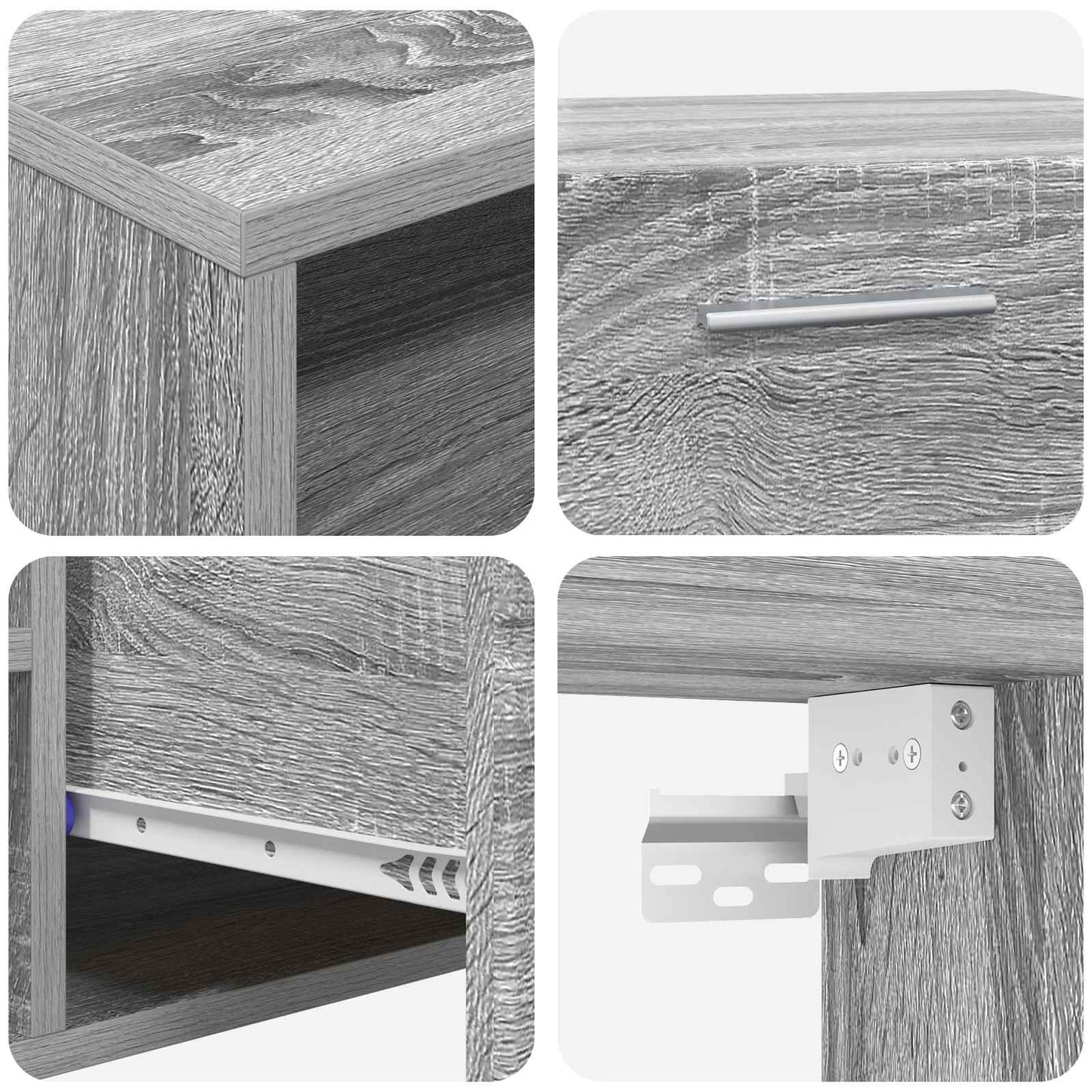 Wooden Cabinet Grey Sonoma 100.5 x 39 x 30 cm Engineered Wood