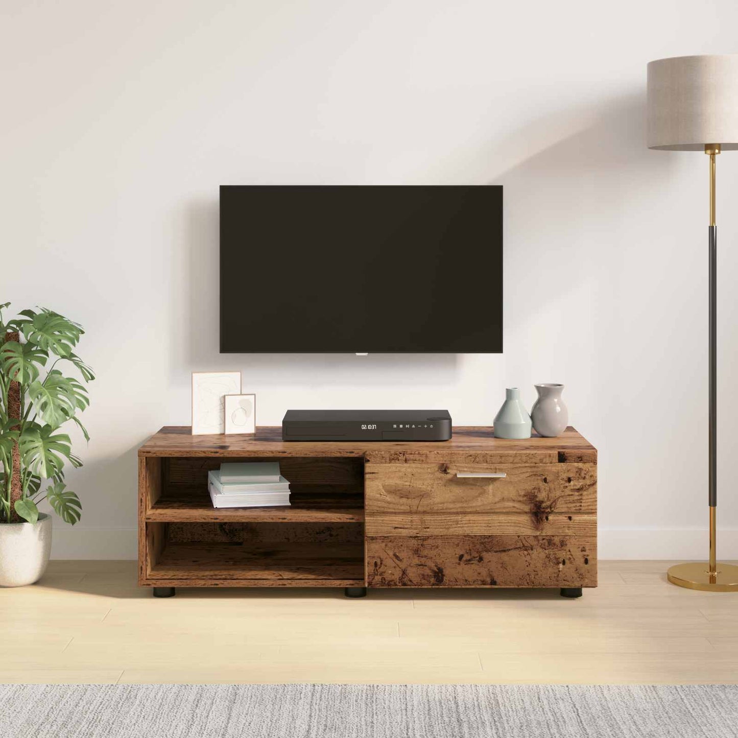Wooden Cabinet Old Wood 100.5 x 39 x 30 cm Engineered Wood