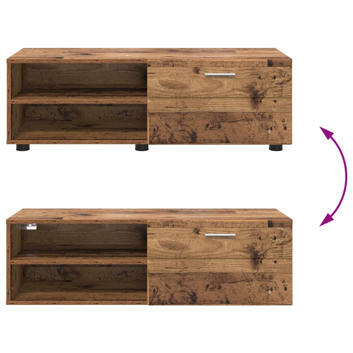 Wooden Cabinet Old Wood 100.5 x 39 x 30 cm Engineered Wood