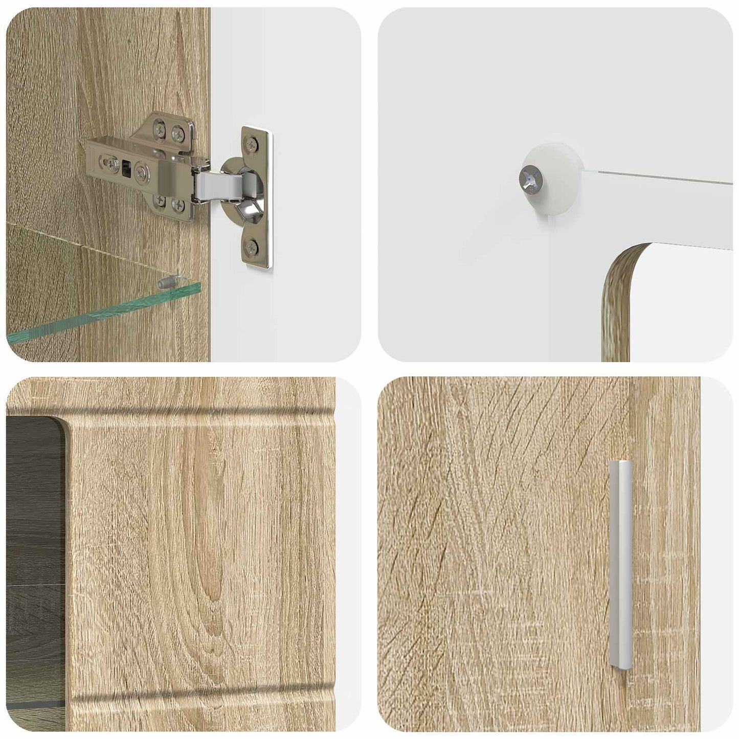 Sideboard FLORIN 55.5 x 29 x 100 cm Sonoma Oak Engineered Wood