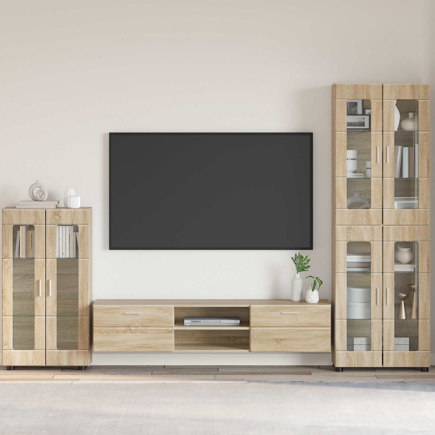 Sideboard FLORIN 55.5 x 29 x 100 cm Sonoma Oak Engineered Wood