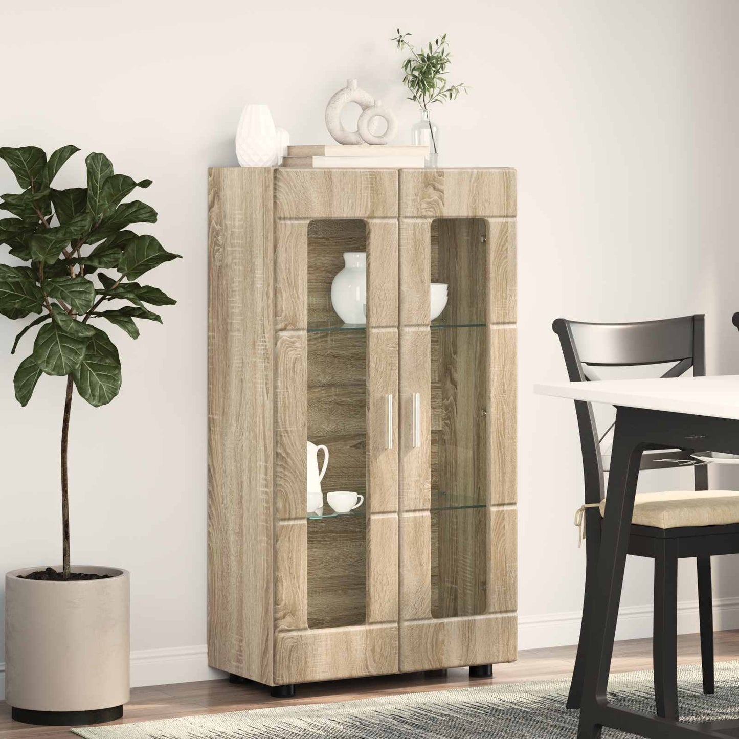 Sideboard FLORIN 55.5 x 29 x 100 cm Sonoma Oak Engineered Wood