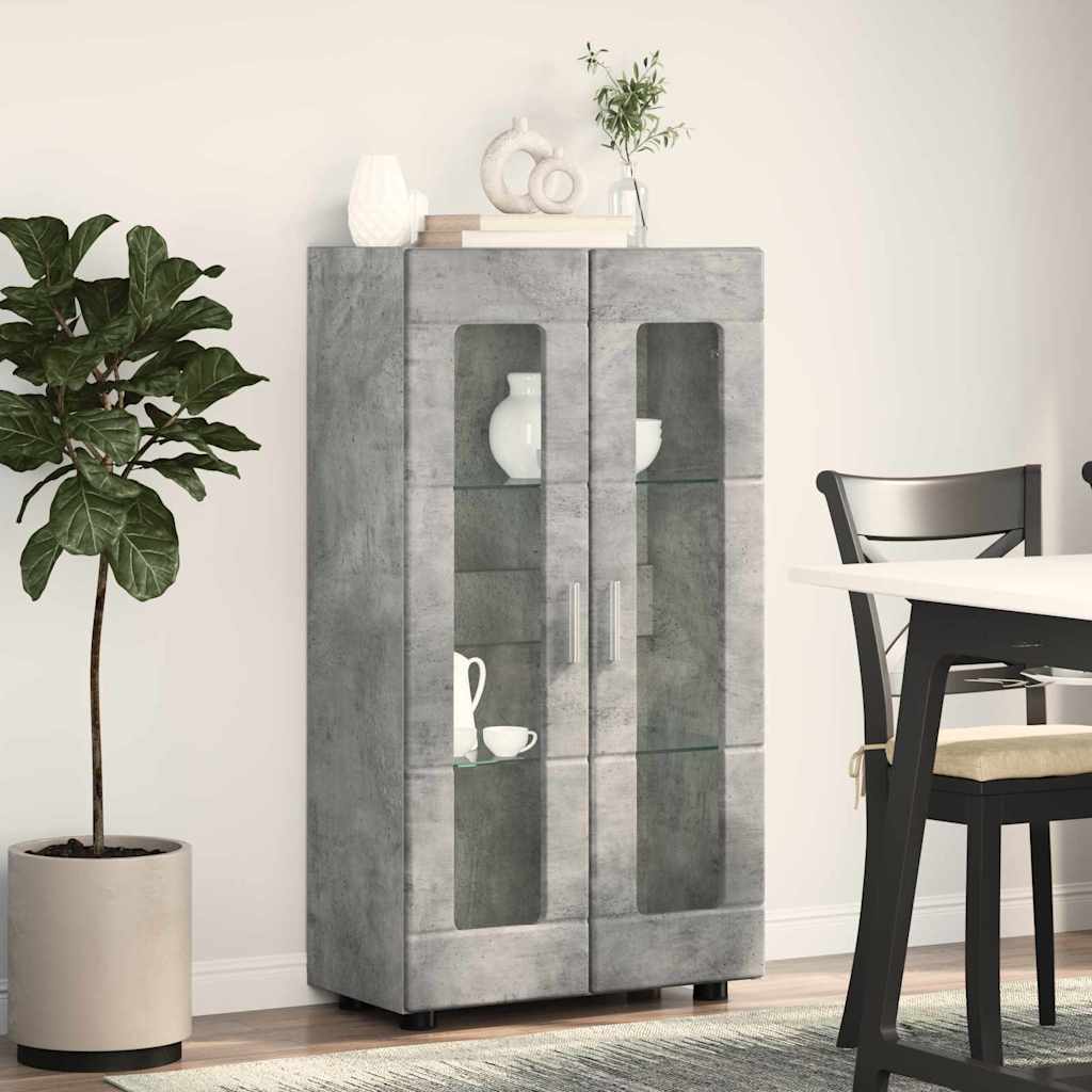 Sideboard with Shelf FLORIN Concrete Grey 55.5 x 29 x 100 cm