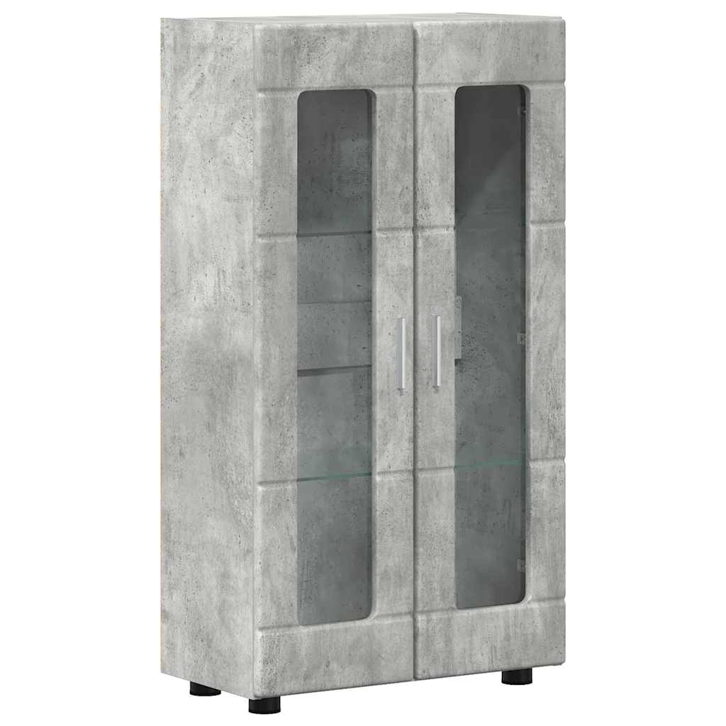 Sideboard with Shelf FLORIN Concrete Grey 55.5 x 29 x 100 cm