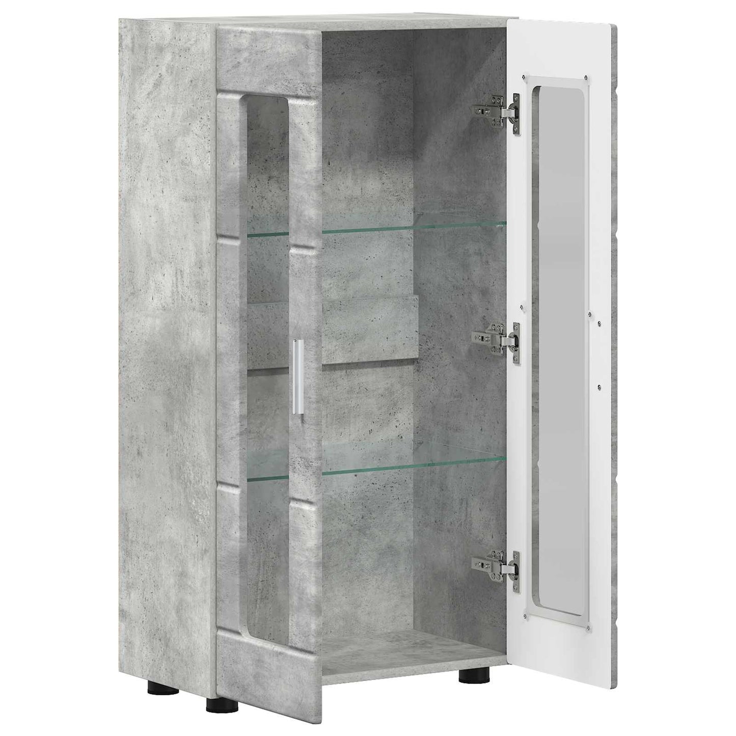 Sideboard with Shelf FLORIN Concrete Grey 55.5 x 29 x 100 cm