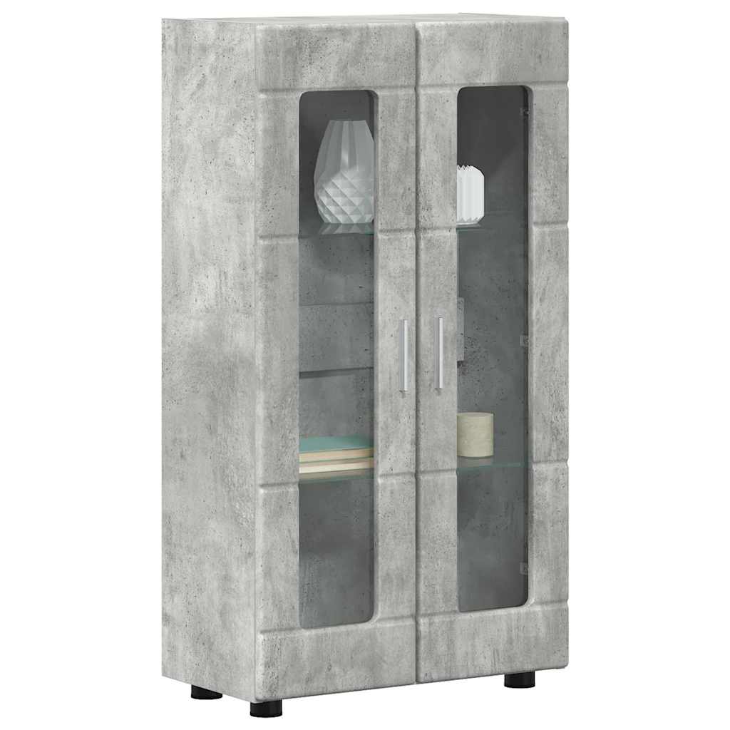 Sideboard with Shelf FLORIN Concrete Grey 55.5 x 29 x 100 cm