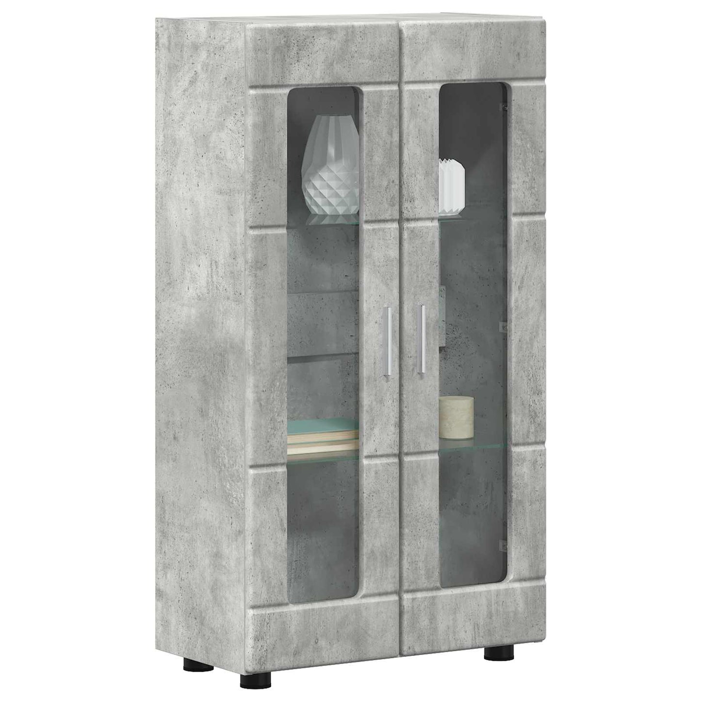Sideboard with Shelf FLORIN Concrete Grey 55.5 x 29 x 100 cm
