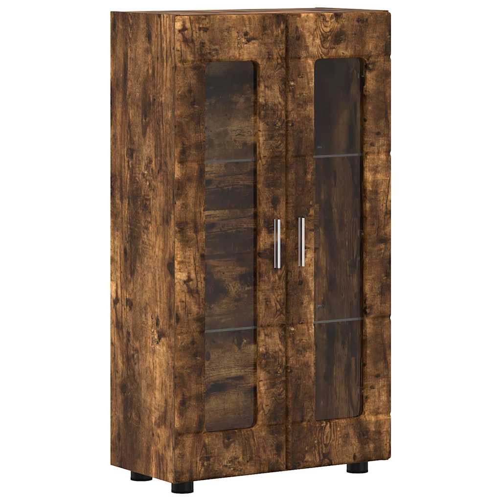 Sideboard FLORIN Smoked Oak 55.5 x 29 x 100 cm Engineered Wood