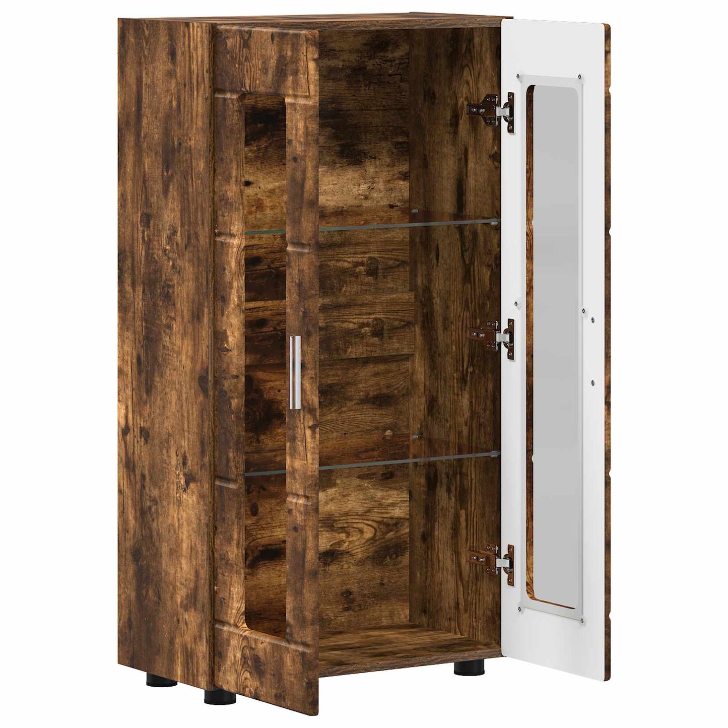 Sideboard FLORIN 55.5 x 29 x 100 cm Smoked Oak Engineered Wood
