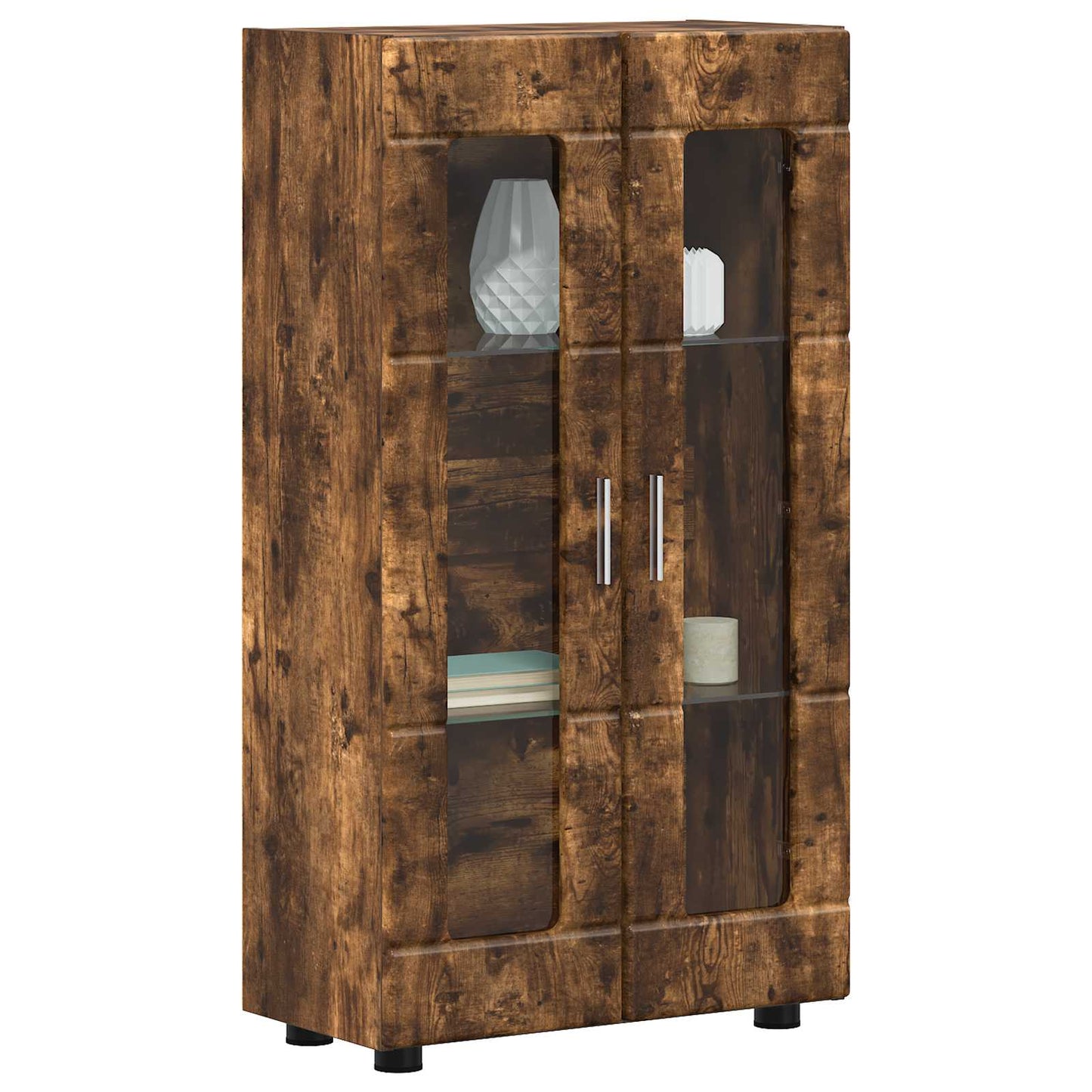 Sideboard FLORIN Smoked Oak 55.5 x 29 x 100 cm Engineered Wood