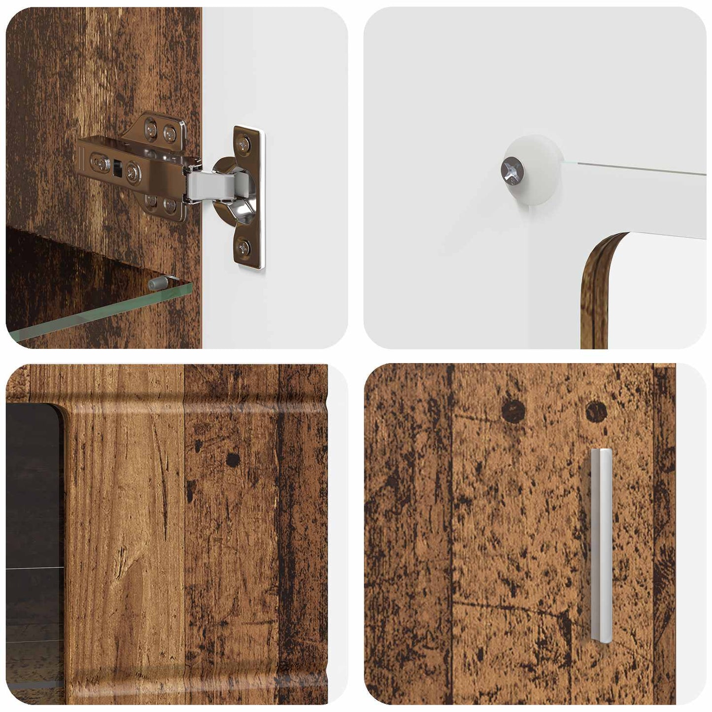 Sideboard FLORIN Old Wood 55.5 x 29 x 100 cm Engineered Wood