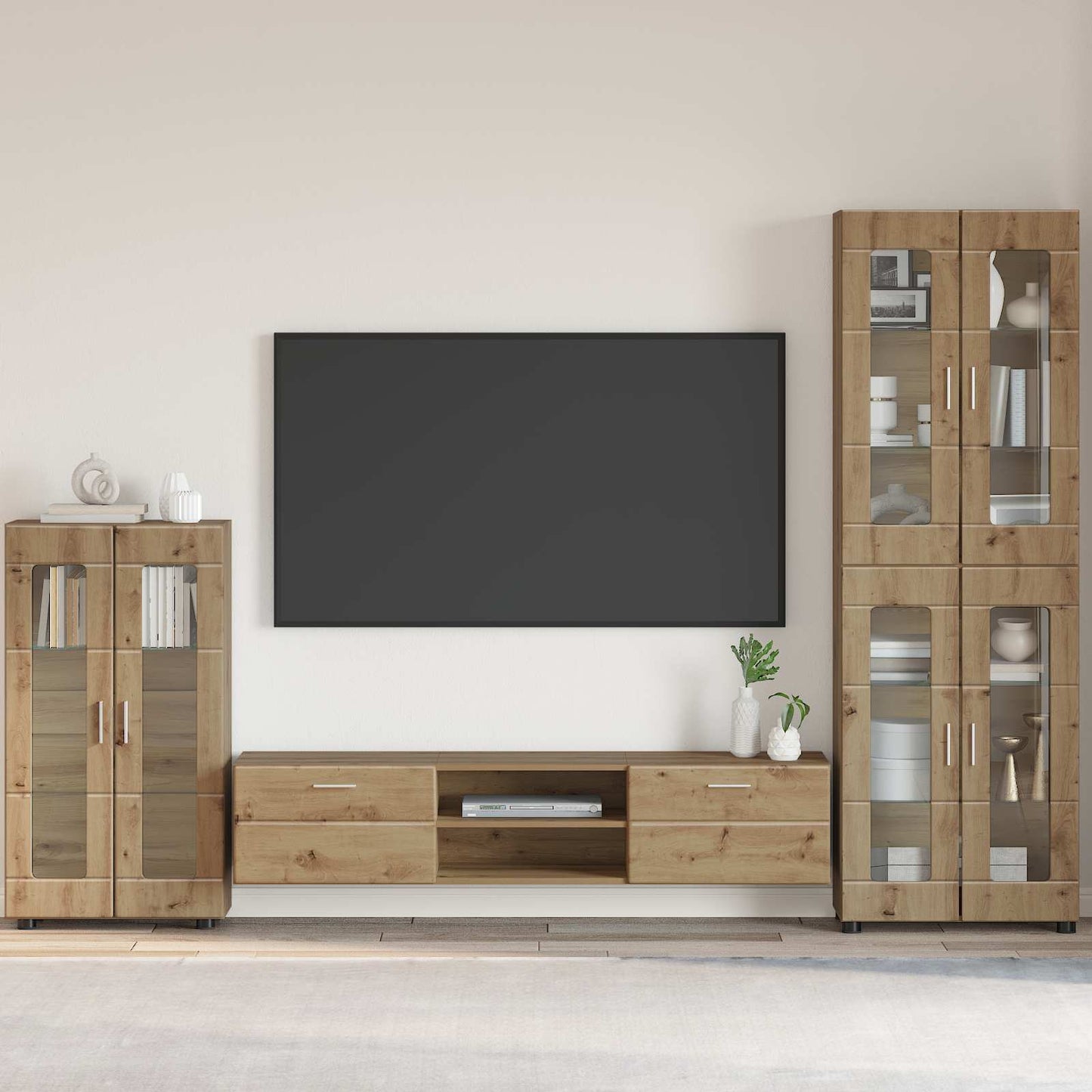 Sideboard FLORIN 55.5 x 29 x 100 cm Artisan Oak Engineered Wood