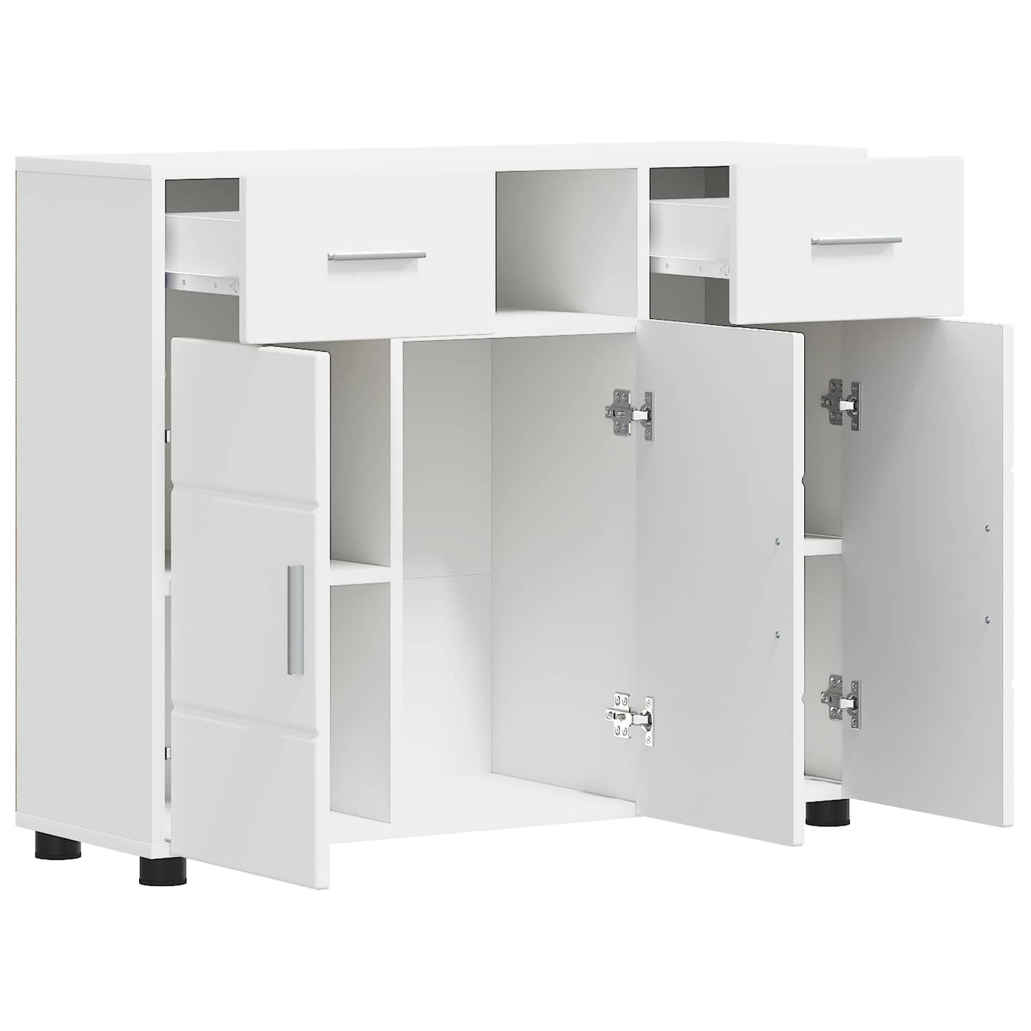 Wooden Cabinet White Engineered Wood