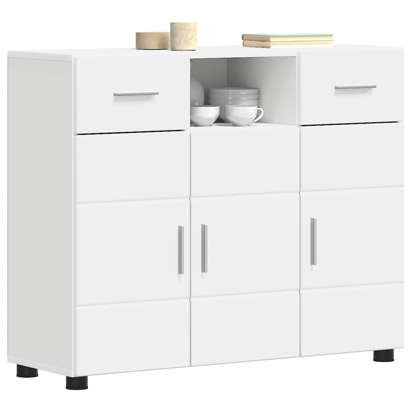 Wooden Cabinet White Engineered Wood
