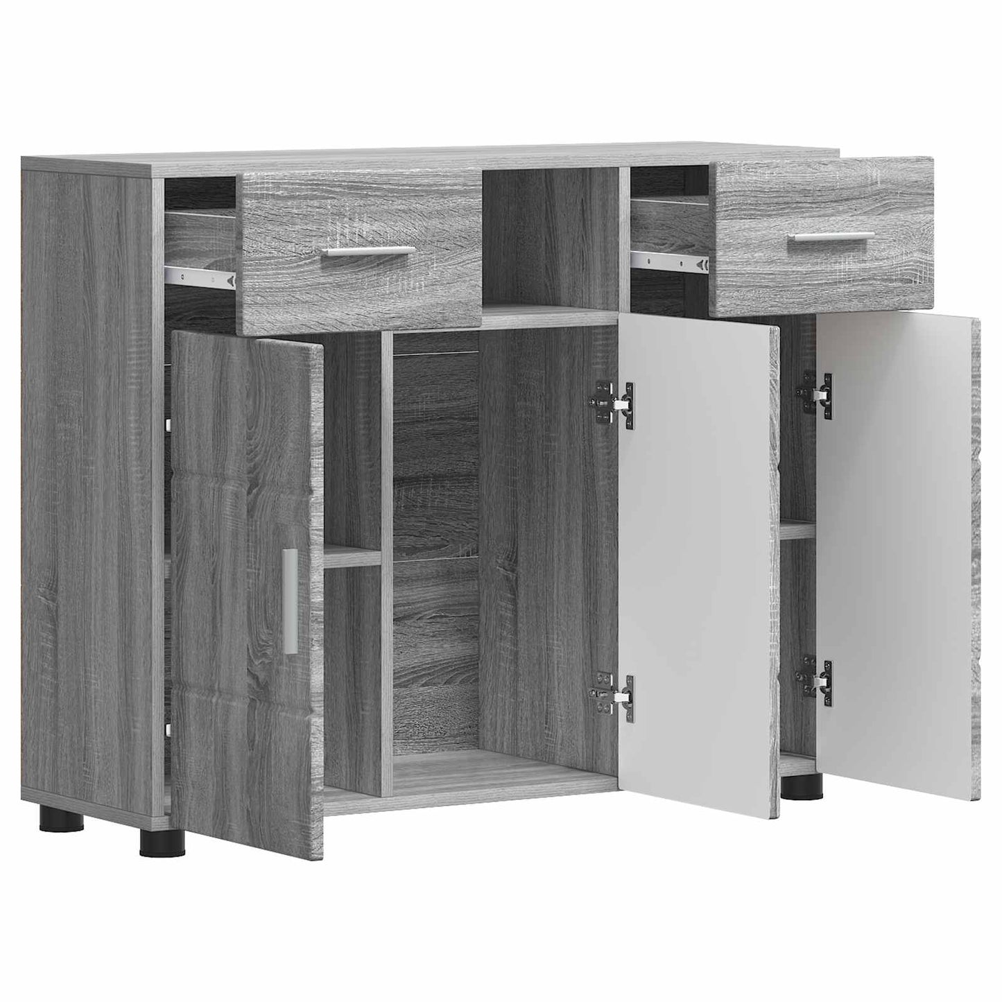 Wooden Cabinet Grey Sonoma 88.5 x 30.5 x 73 cm Engineered Wood