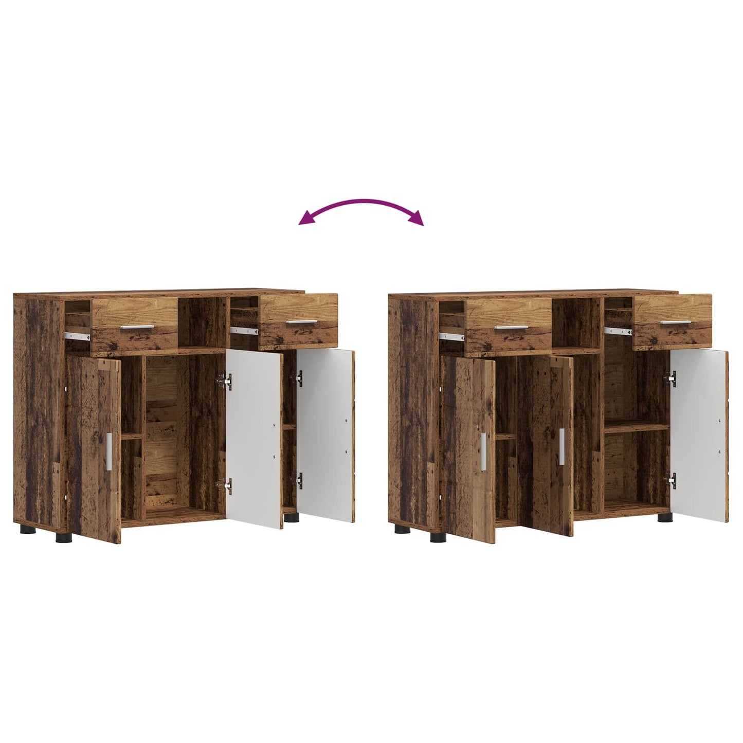 Wooden Cabinet Old Wood 88.5 x 30.5 x 73 cm Engineered Wood