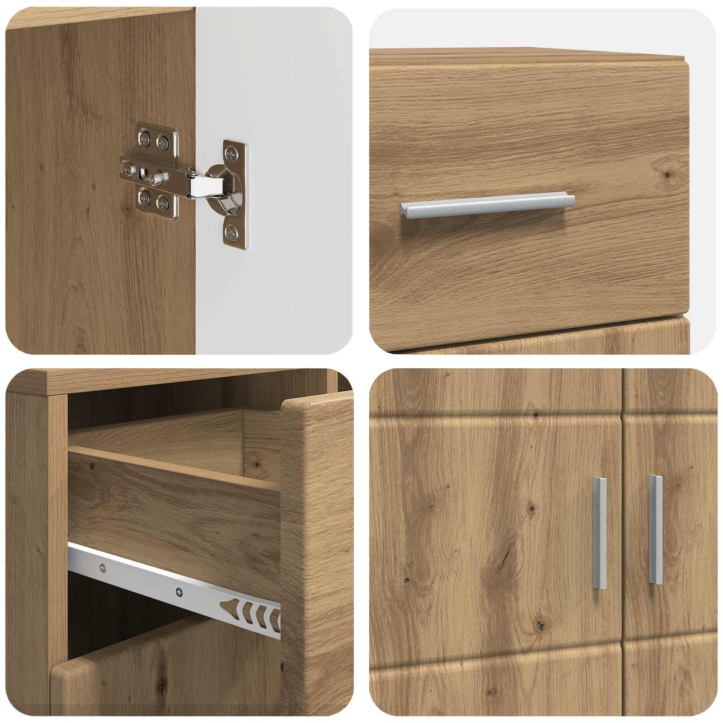 Wooden Cabinet Artisan Oak 88.5 x 30.5 x 73 cm Engineered Wood