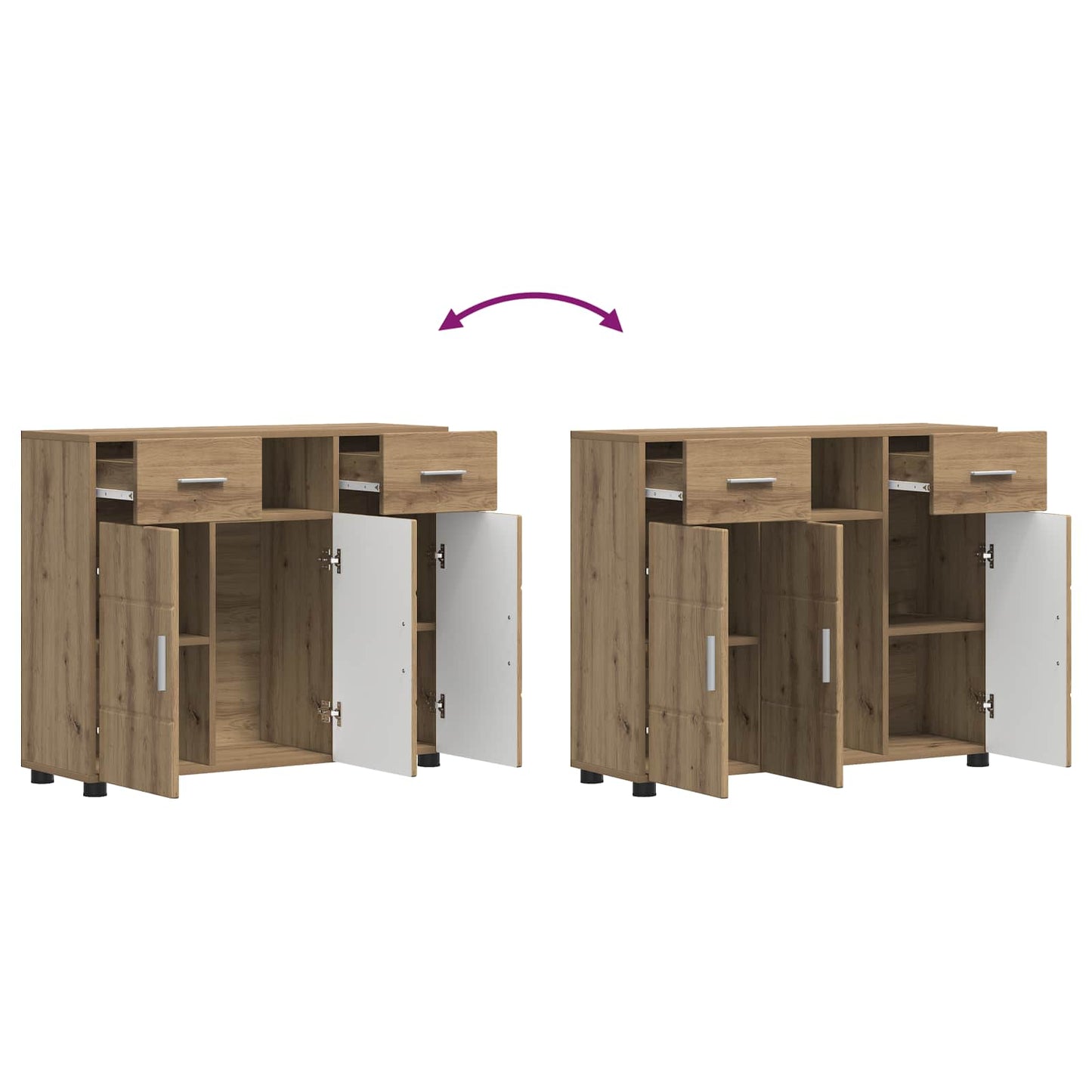 Wooden Cabinet Artisan Oak 88.5 x 30.5 x 73 cm Engineered Wood