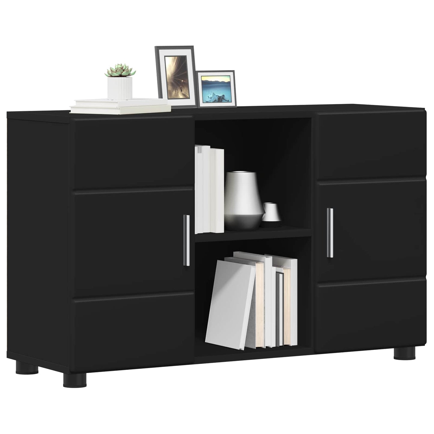Sideboard FLORIN 88.5 x 30.5 x 55.5 cm Black Engineered Wood