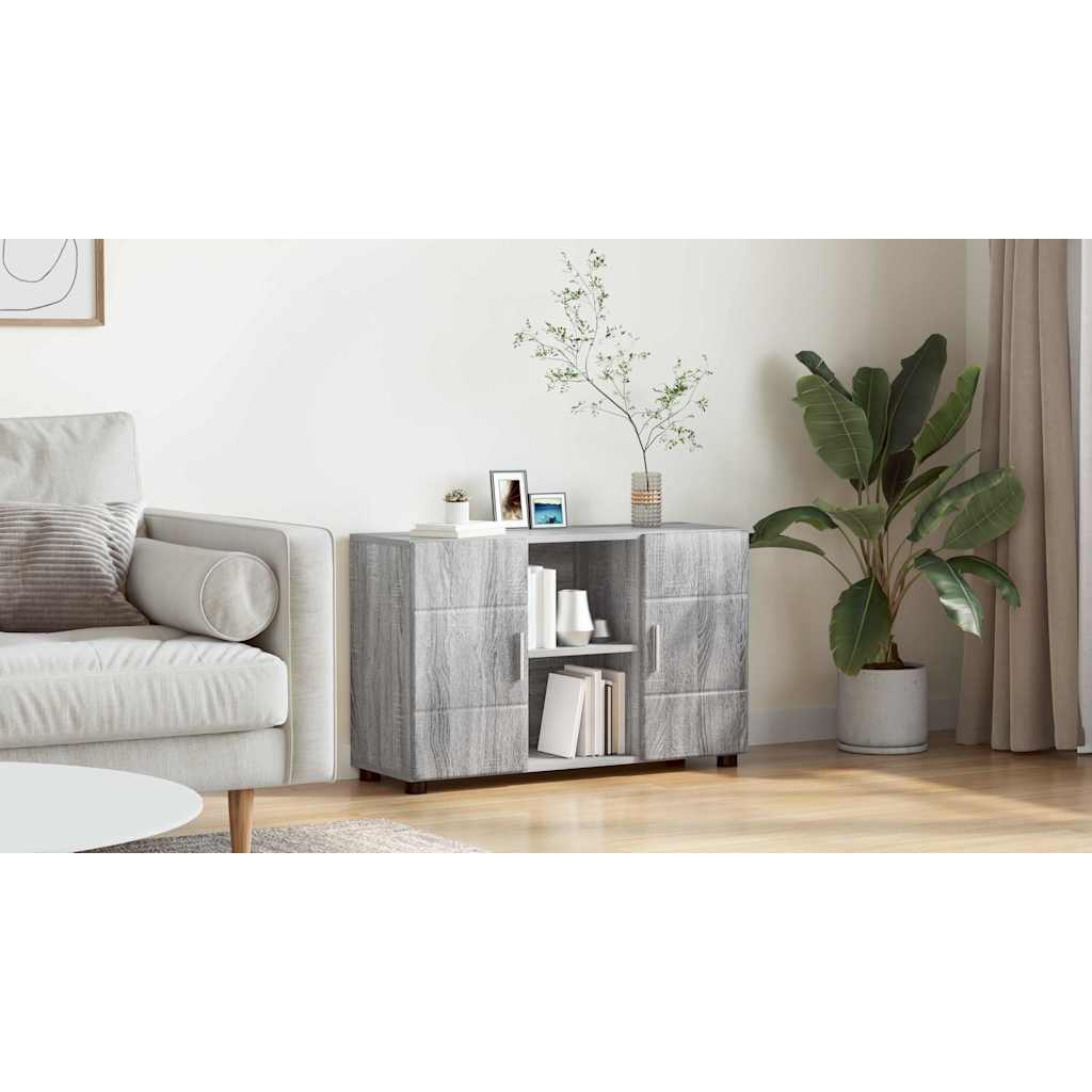 Sideboard with Shelf FLORIN Grey Sonoma 88.5 x 30.5 x 55.5 cm