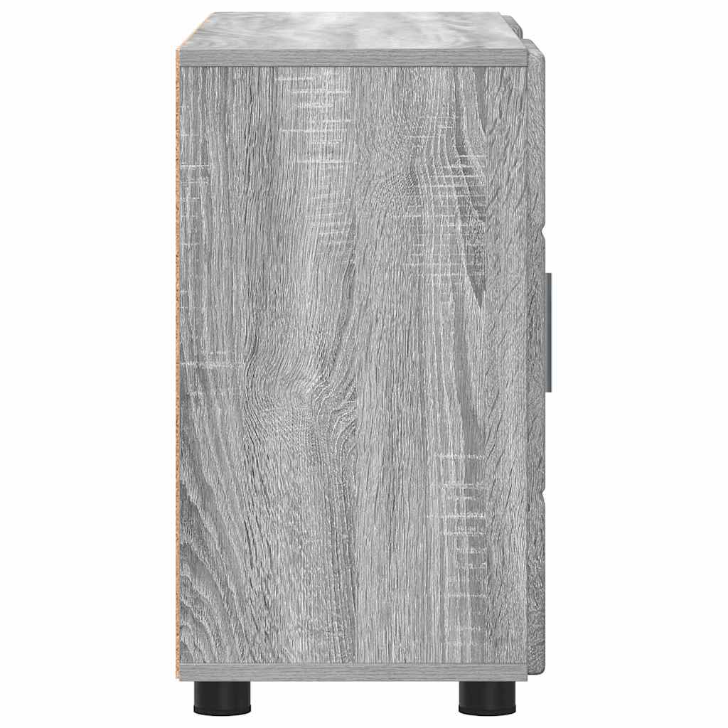 Sideboard with Shelf FLORIN Grey Sonoma 88.5 x 30.5 x 55.5 cm