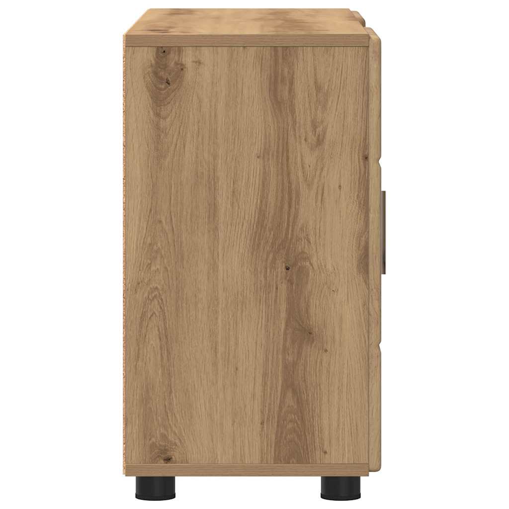 Sideboard with Shelf FLORIN Artisan Oak 88.5 x 30.5 x 55.5 cm
