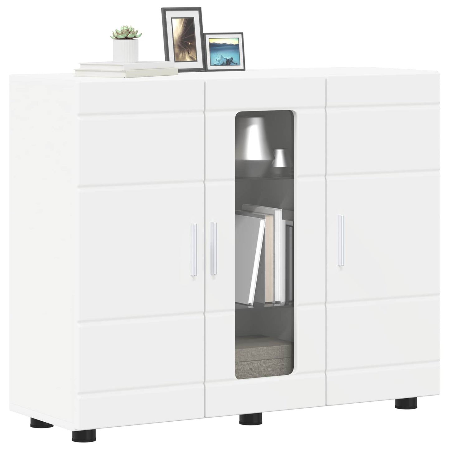 Wooden Cabinet White 88.5 x 30.5 x 73 cm Engineered Wood